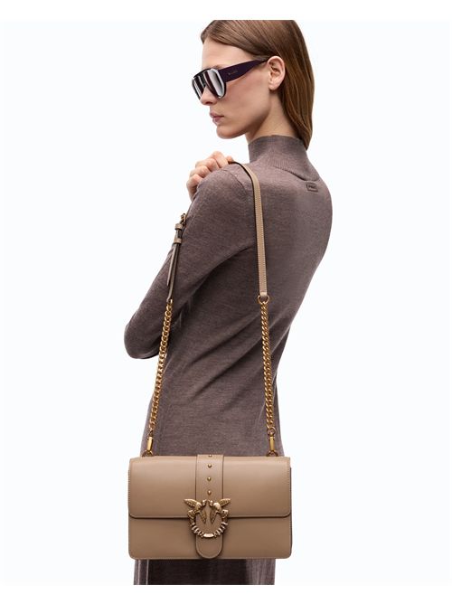 Borsa a tracolla media Love Bag One in pelle con fibbia gioiello PINKO | 107070A0F1/I49Q